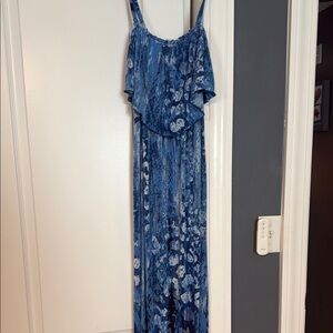 Blue Floral Maxi Dress